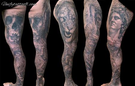 Tattoos - Warrior leg sleeve - 141651
