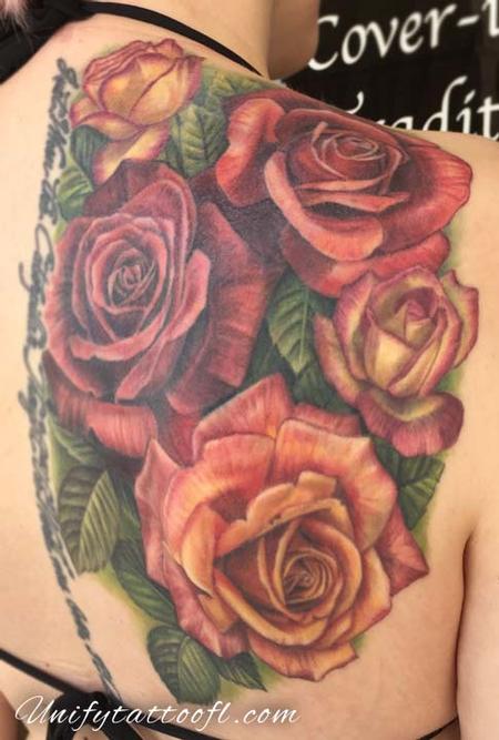 Tattoos - Roses on Shoulderblade - 129365