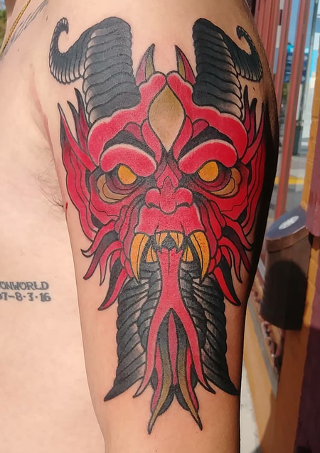 Drew Potts - Demon on arm