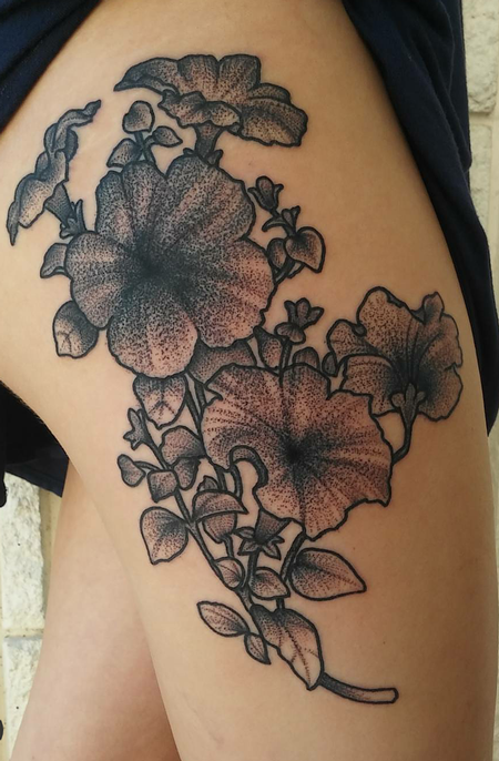 Drew Potts - Flowers on arm