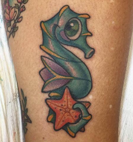 Skyler Del Drago - Seahorse Tattoo