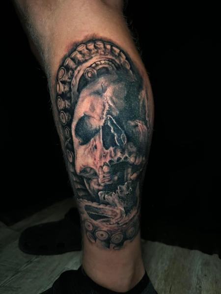 Tattoos - Skull with tentacles - 146161