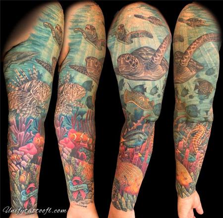 Tattoos - Underwater Sleeve - 129366