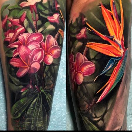 Rob Jeff - Color Flowers Tattoo