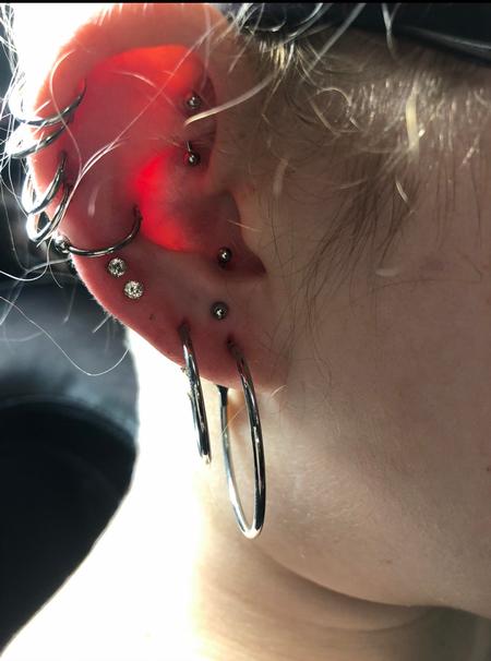 Katie Heisler - Ear piercings
