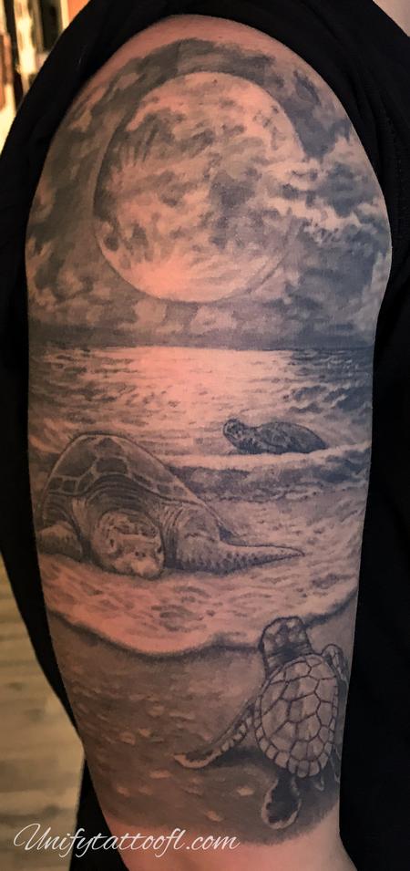 Tattoos - Turtles at night - 138107